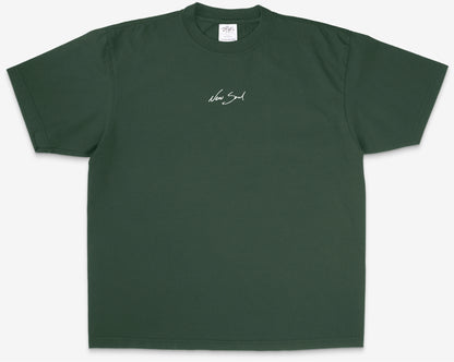 Forest t-shirt with a small logo on a white background